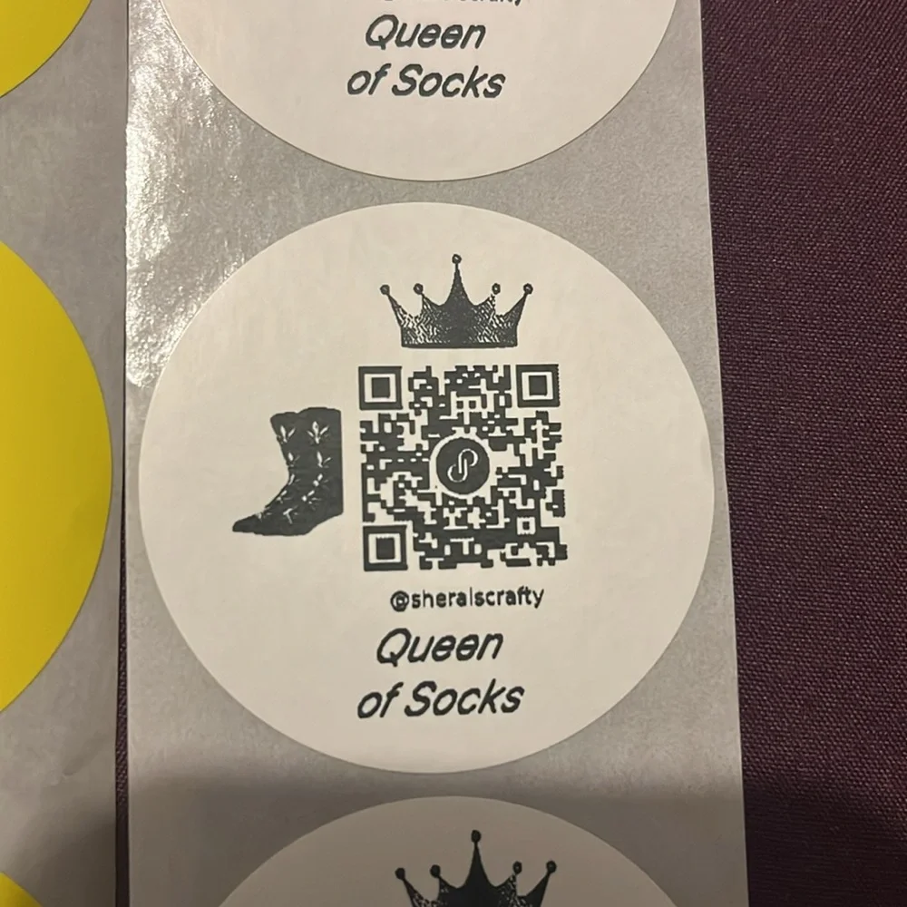(50) 2” Qr Code Stickers 15 Colors Available